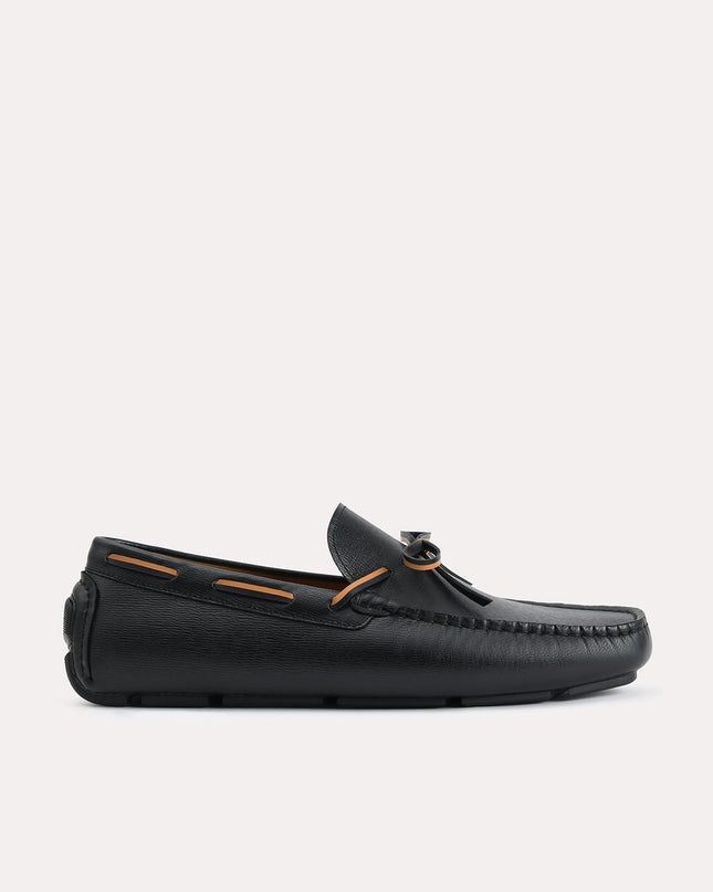 Textured Leather Moccasins