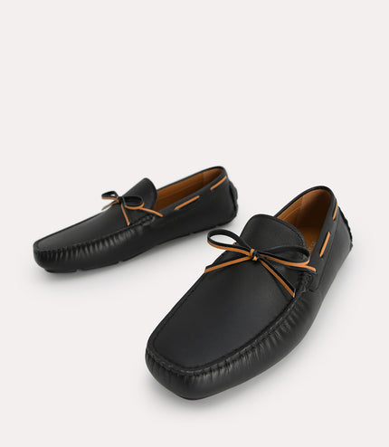 Textured Leather Moccasins