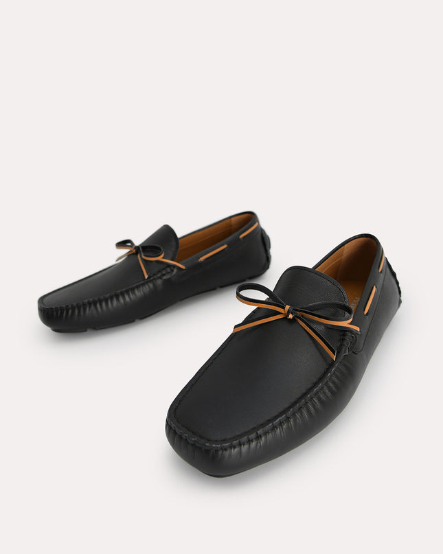 Textured Leather Moccasins