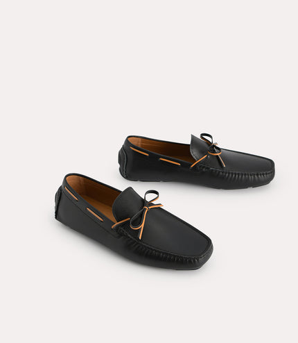 Textured Leather Moccasins