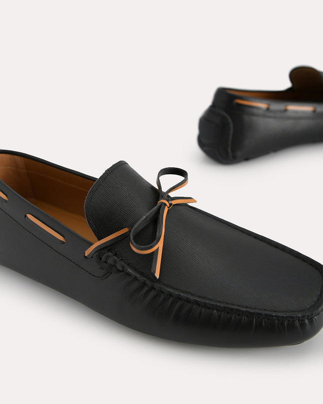 Textured Leather Moccasins