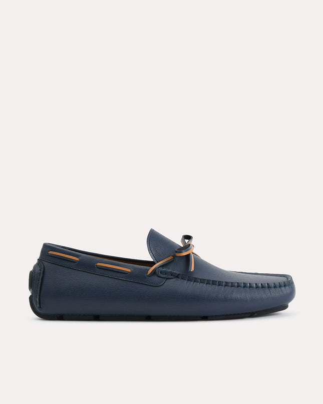 Textured Leather Moccasins