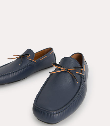 Textured Leather Moccasins