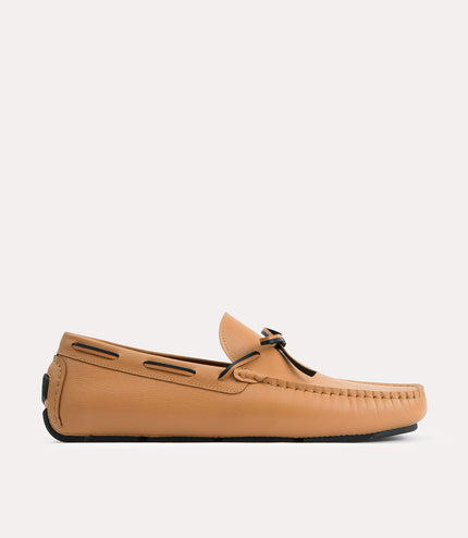 Textured Leather Moccasins