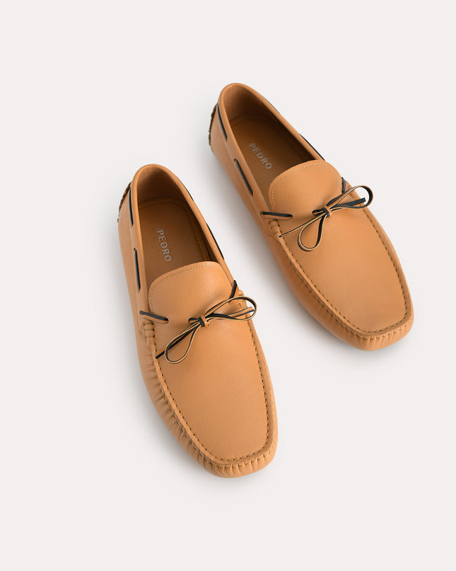 Textured Leather Moccasins