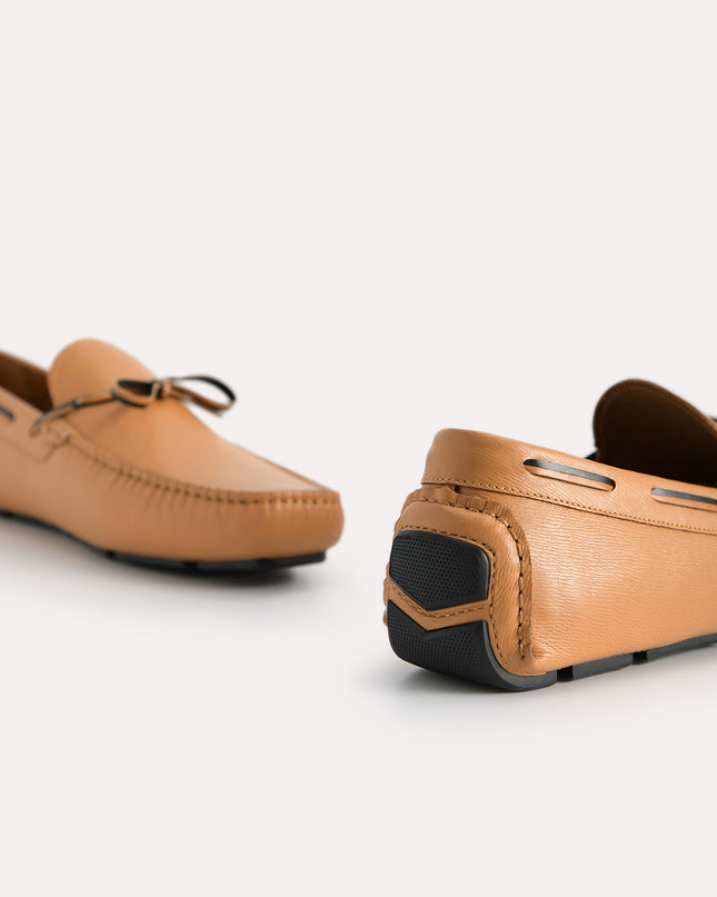 Textured Leather Moccasins