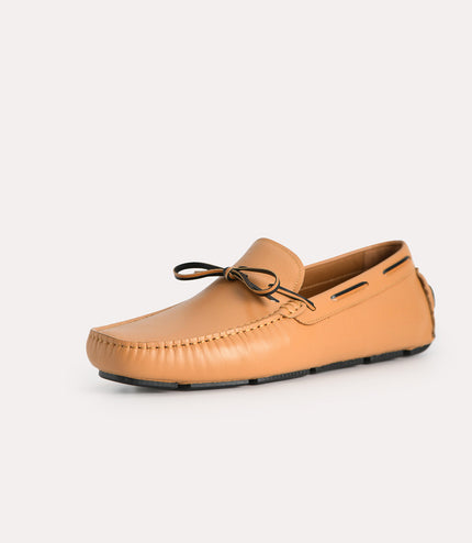 Textured Leather Moccasins