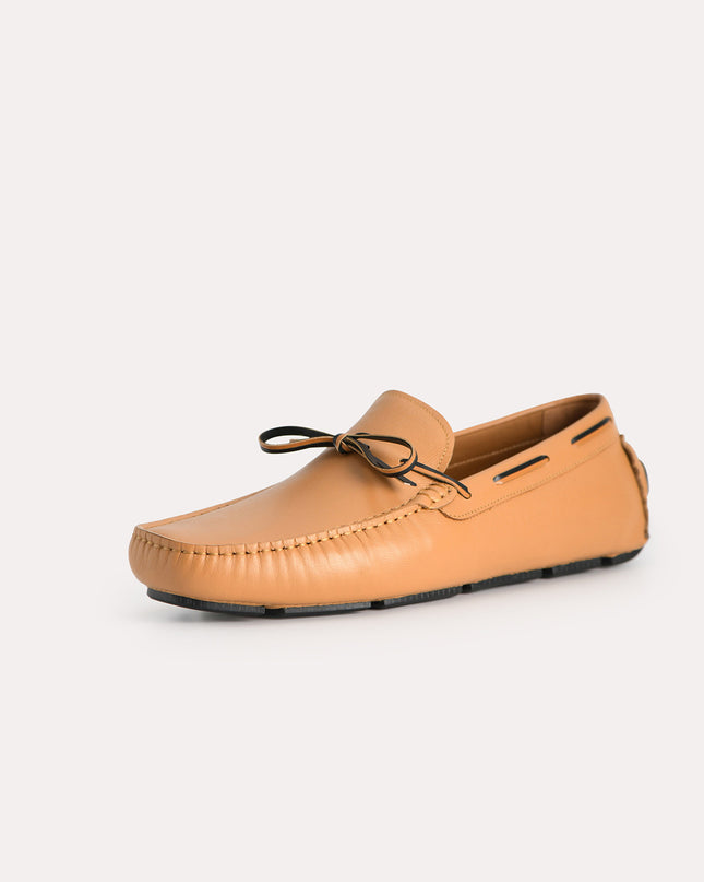 Textured Leather Moccasins