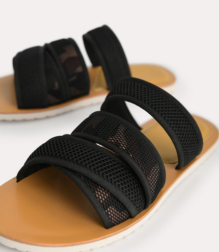 Strappy Mesh Sandals