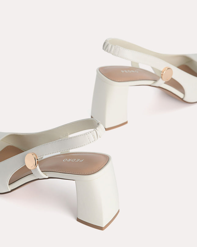 Leather Slingback Heeled Sandals