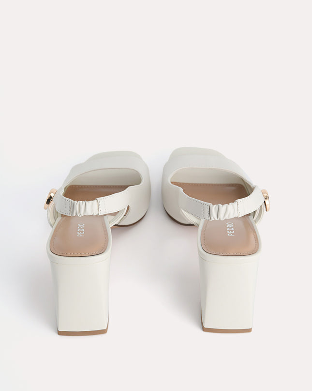 Leather Slingback Heeled Sandals