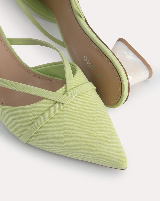 Leather Pointed Heeled Mules