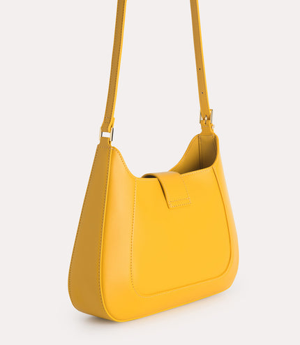Top Handle Bag with Oval Buckle