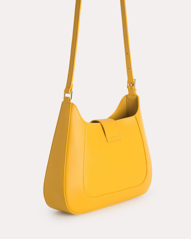Top Handle Bag with Oval Buckle