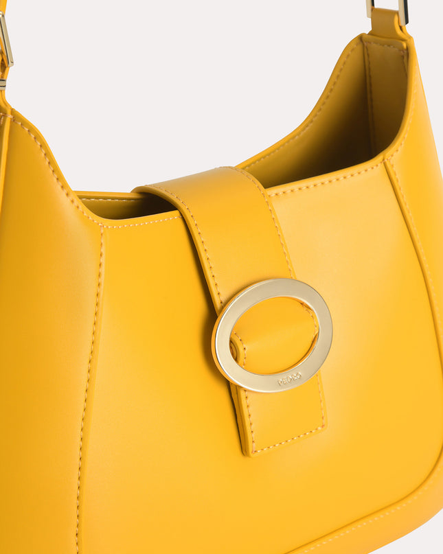 Top Handle Bag with Oval Buckle