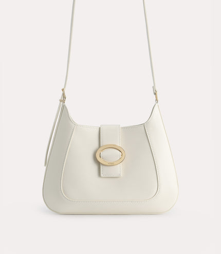 Top Handle Bag with Oval Buckle