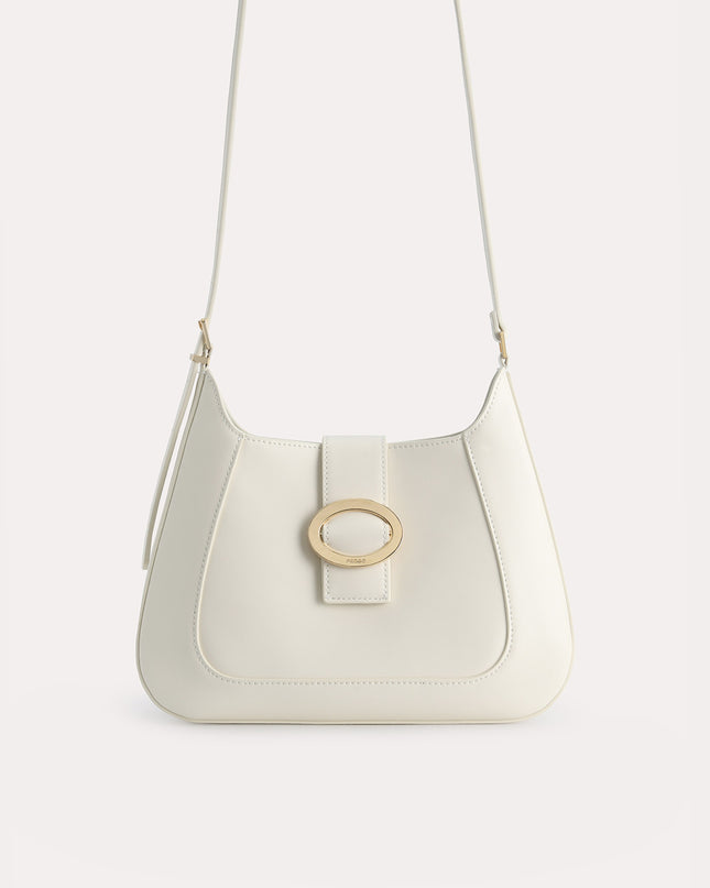 Top Handle Bag with Oval Buckle