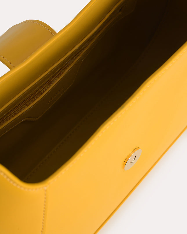 Top Handle Bag with Oval Buckle