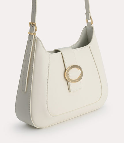 Top Handle Bag with Oval Buckle