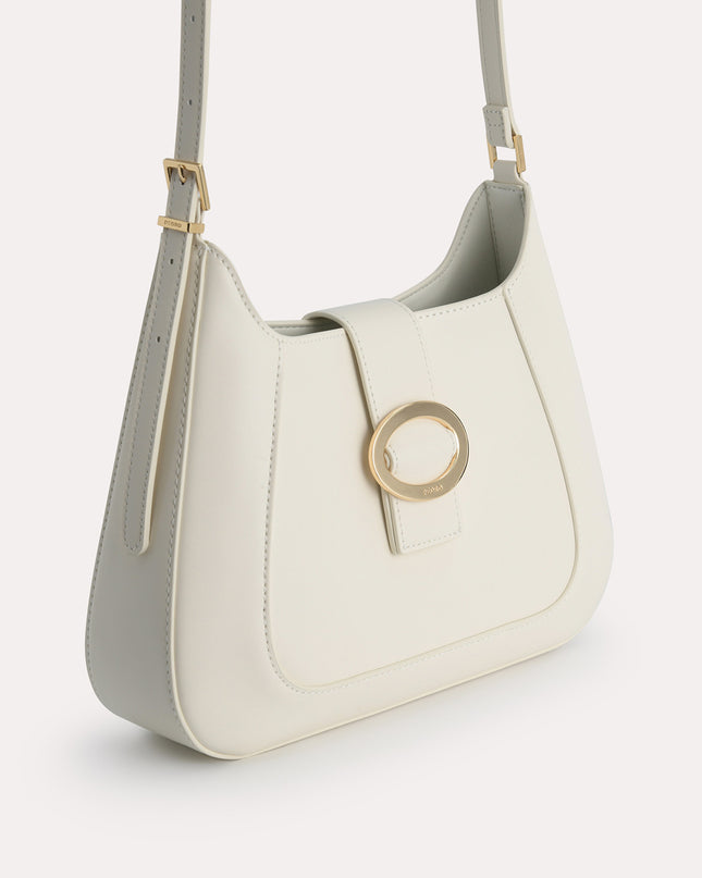Top Handle Bag with Oval Buckle