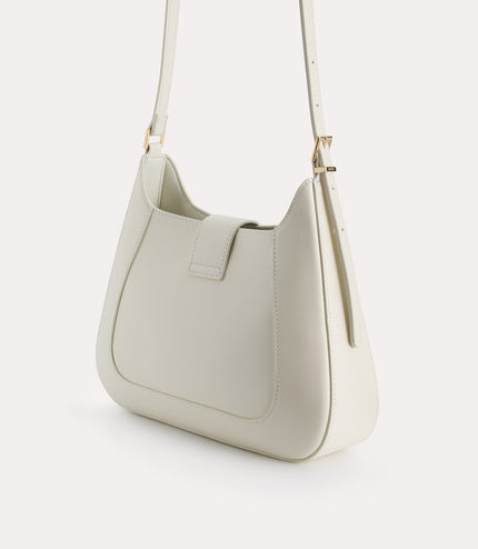 Top Handle Bag with Oval Buckle