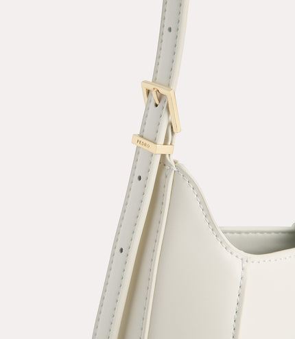 Top Handle Bag with Oval Buckle