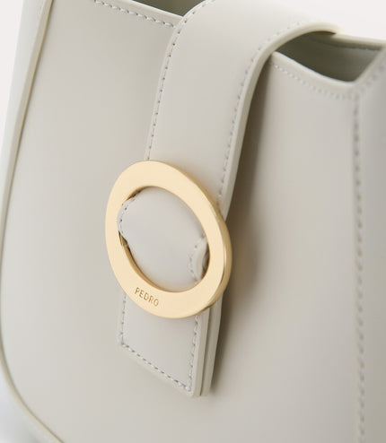 Top Handle Bag with Oval Buckle