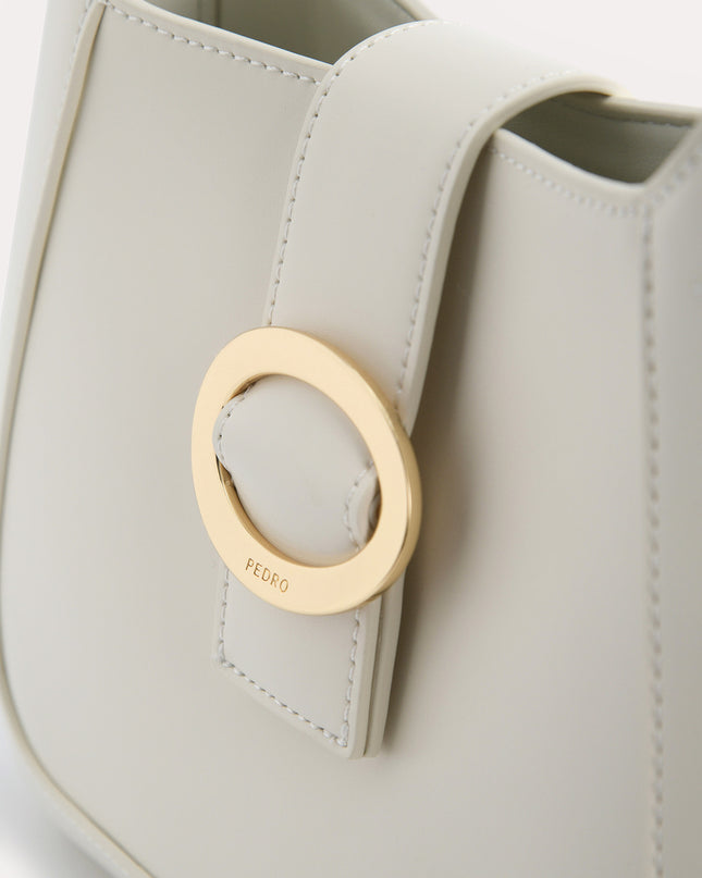 Top Handle Bag with Oval Buckle