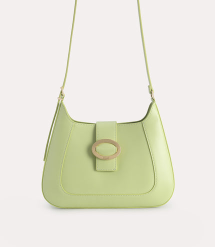 Top Handle Bag with Oval Buckle