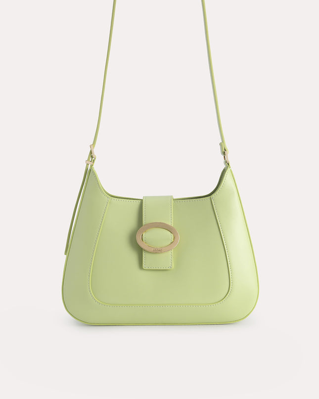 Top Handle Bag with Oval Buckle