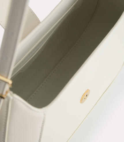 Top Handle Bag with Oval Buckle