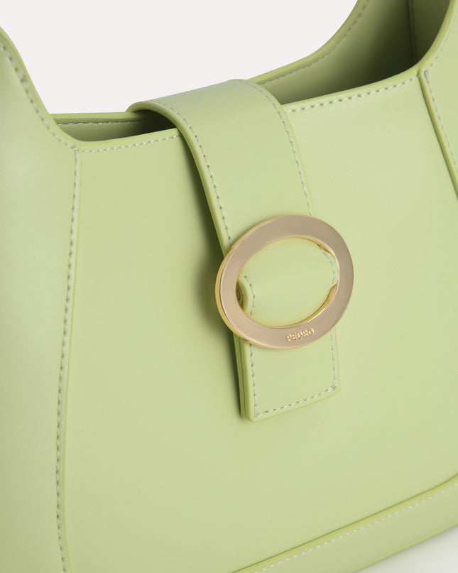 Top Handle Bag with Oval Buckle