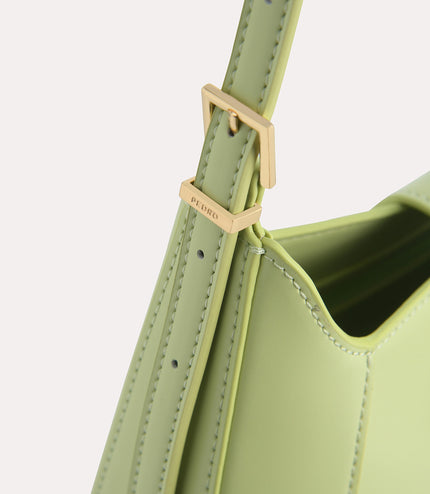 Top Handle Bag with Oval Buckle