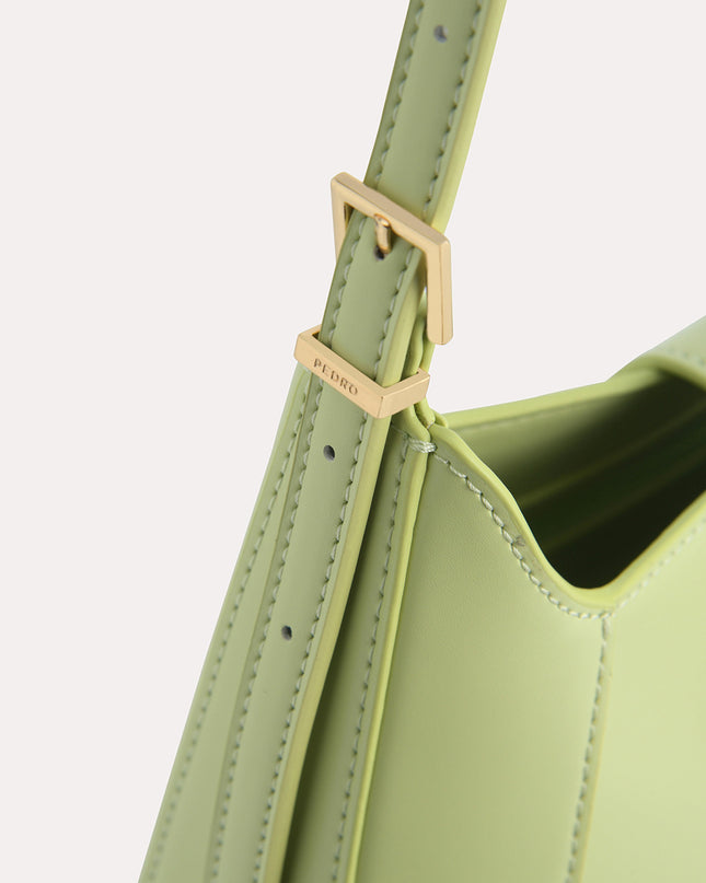 Top Handle Bag with Oval Buckle