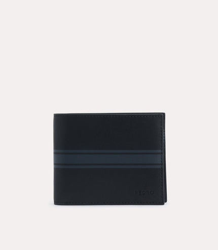 Two-Tone Leather Bi-Fold Wallet
