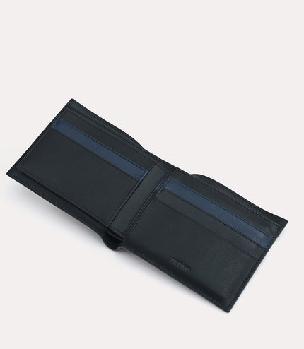Two-Tone Leather Bi-Fold Wallet