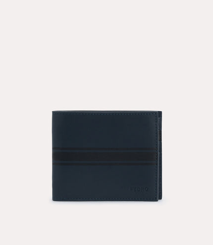 Two-Tone Leather Bi-Fold Wallet