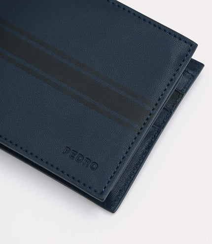 Two-Tone Leather Bi-Fold Wallet