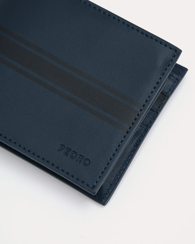 Two-Tone Leather Bi-Fold Wallet