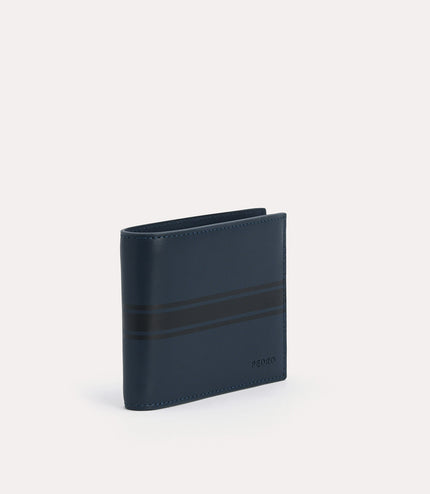 Two-Tone Leather Bi-Fold Wallet