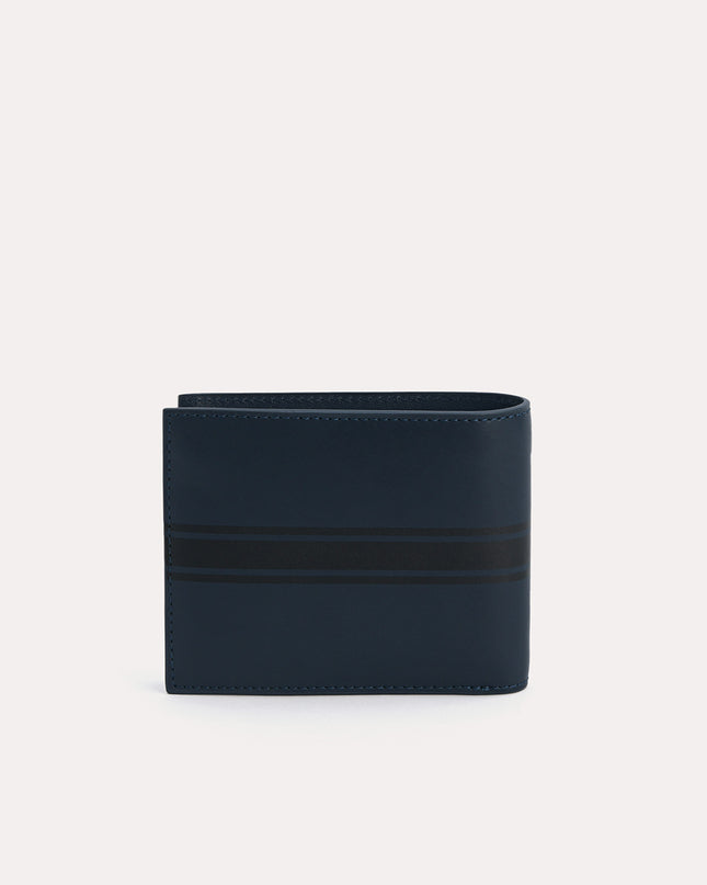 Two-Tone Leather Bi-Fold Wallet