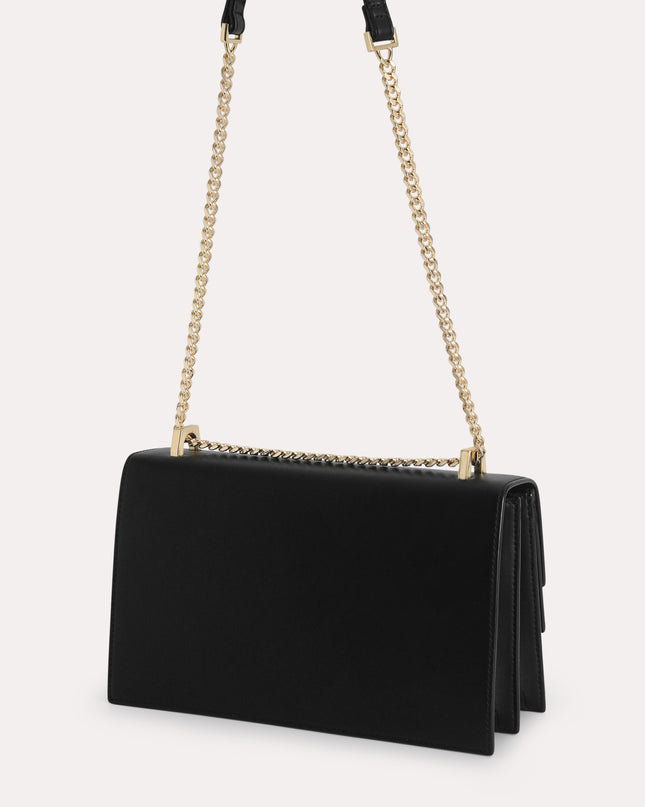 Shoulder Bag with Curved Flap