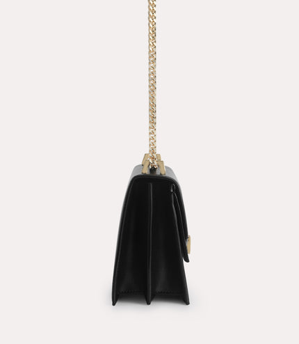 Shoulder Bag with Curved Flap