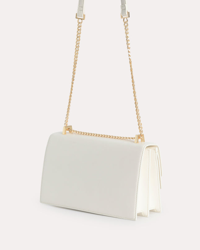 Shoulder Bag with Curved Flap