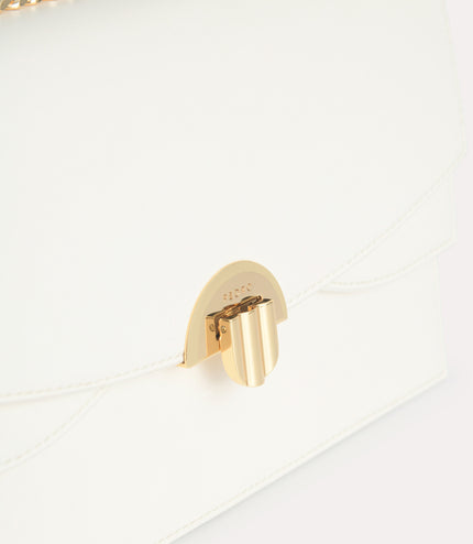 Shoulder Bag with Curved Flap