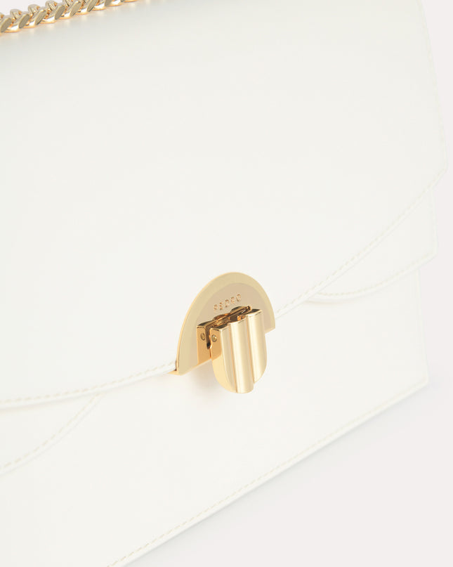 Shoulder Bag with Curved Flap