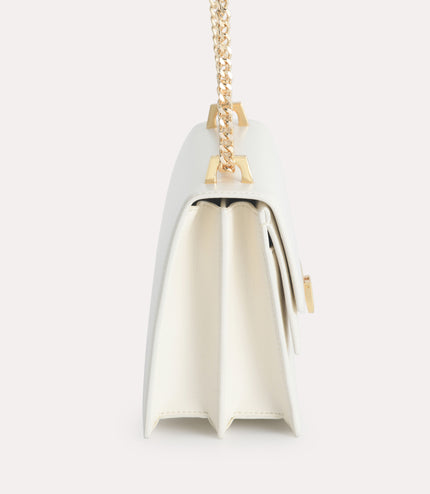 Shoulder Bag with Curved Flap