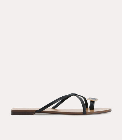 Marbled Toe Loop Sandals