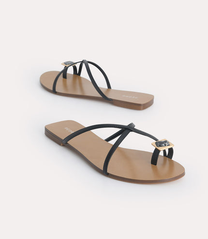 Marbled Toe Loop Sandals