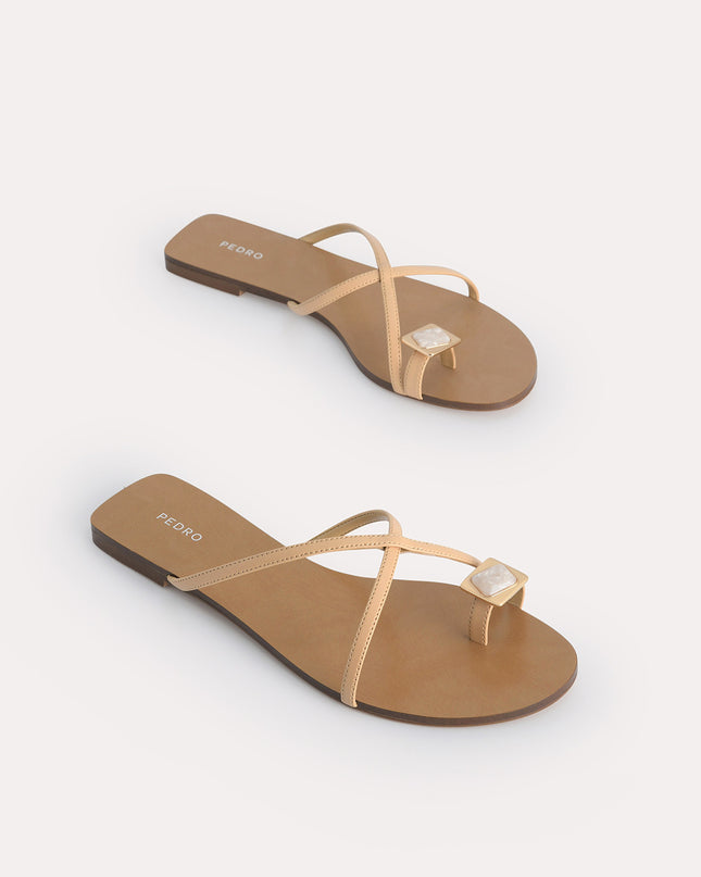 Marbled Toe Loop Sandals